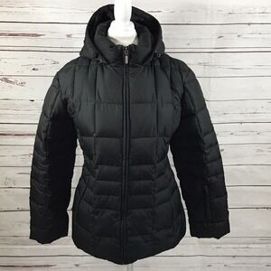 J.Percy Women's Hoodie Jacket Black Faux Fur Lining Size L/G